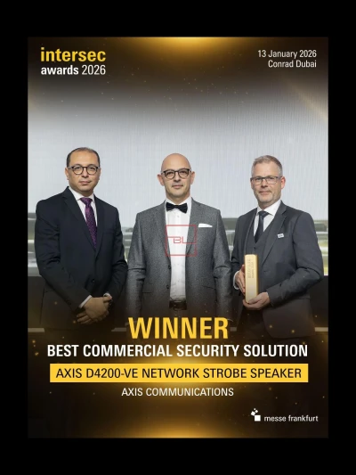 Axis Communications Wins Intersec 2026 Awards for Security Innovation