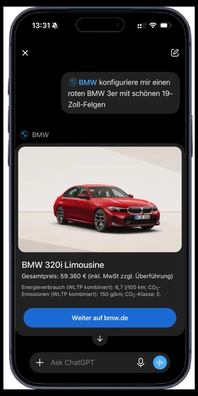 BMW Launches ChatGPT Plugin for Dialogue-Based Car Builds